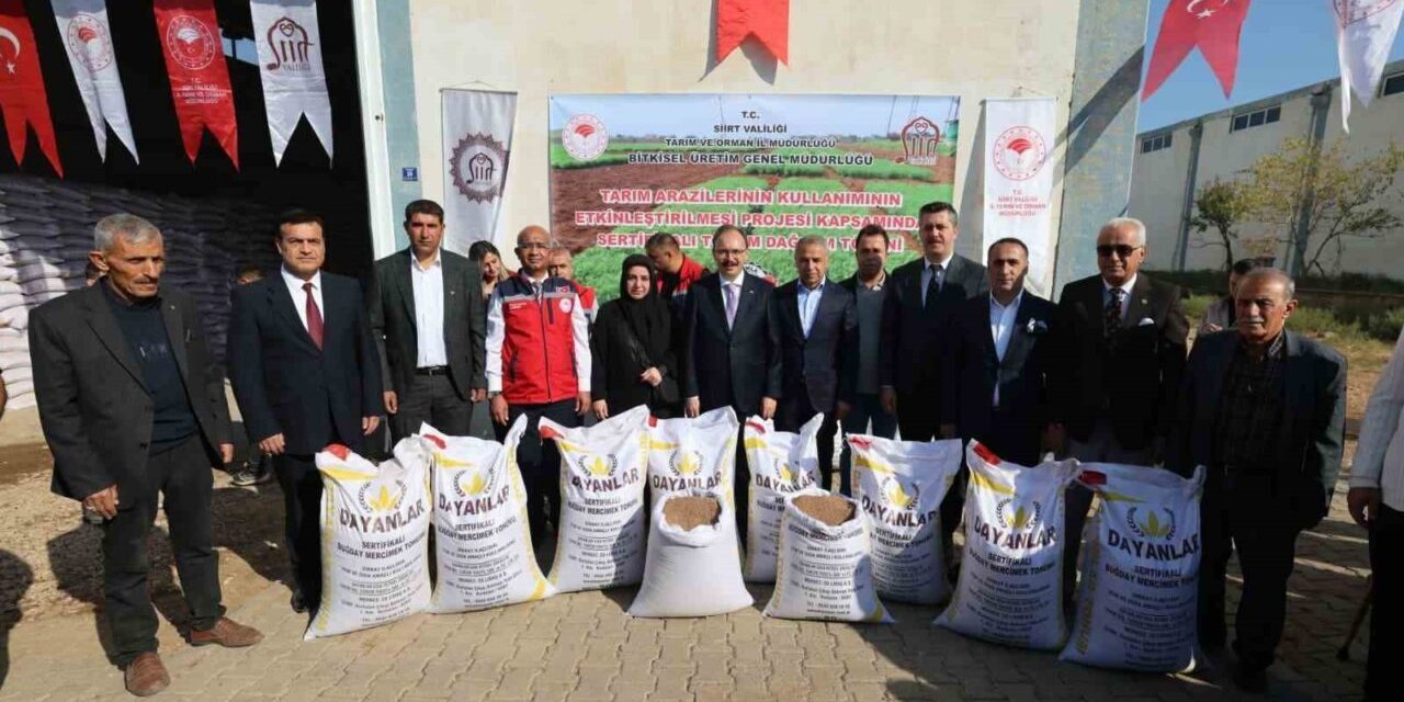 Siirt’te 203 ton kırmızı mercimek çiftçilere dağıtıldı