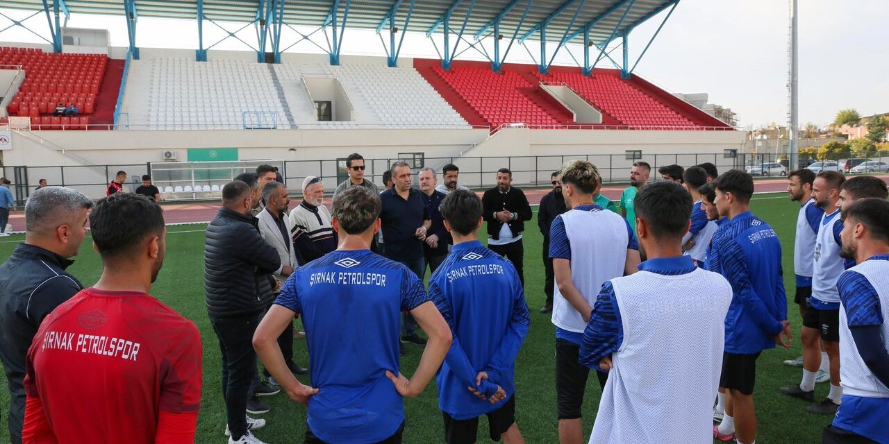 Şırnak Emniyet Müdürü Sazak, maç öncesi Şırnak Petrolspor’u ziyaret etti