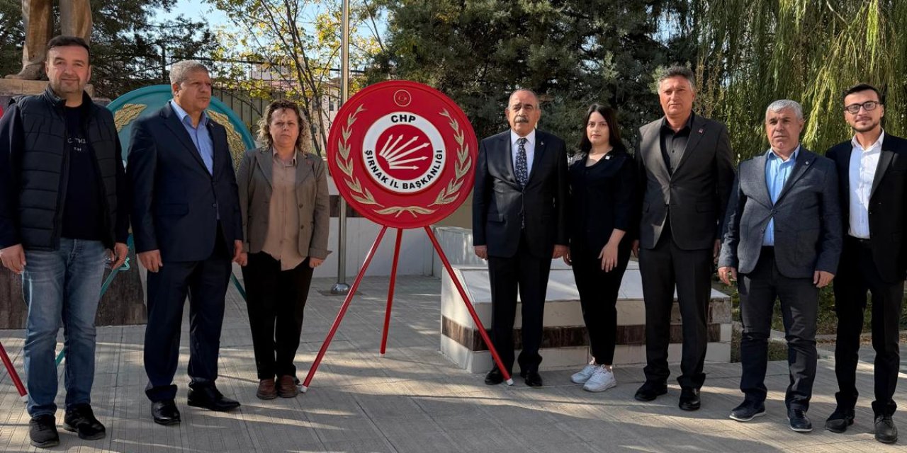 CHP Şırnak İl Başkanlığı 10 Kasım Atatürk'ü Anma Programına Katıldı