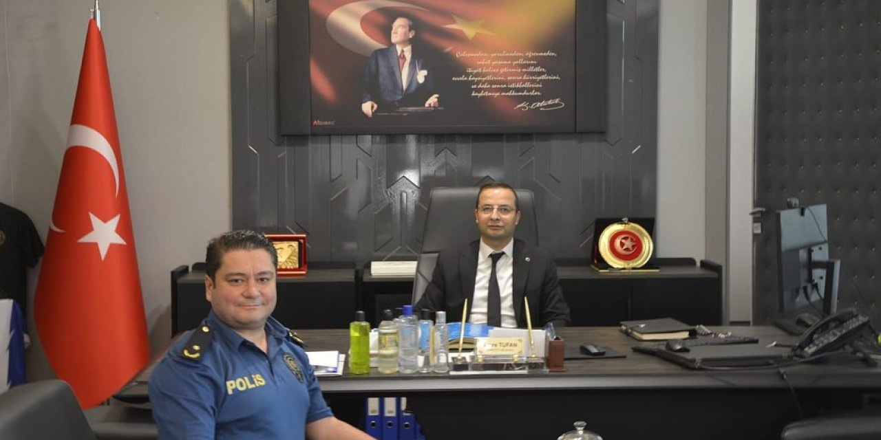 Kaymakam Baycar’dan İlçe Emniyet Müdürü Tufan’a Ziyaret