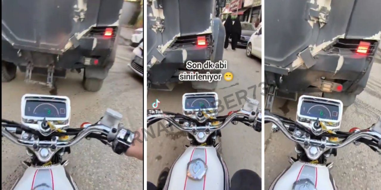 Şırnak'ta motorla Zırhlı Polis aracını sıkıştırıp sosyal medyada paylaştı: Gözaltına Alındı
