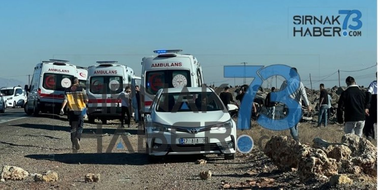 Cizre-İdil Yolunda 2 Araç Kafa Kafaya Çarpıştı:6 Yaralı