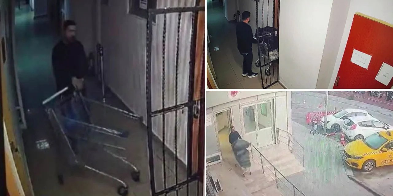 Adliyenin emanet deposundan büyük hırsızlığın görüntüleri ortaya çıktı