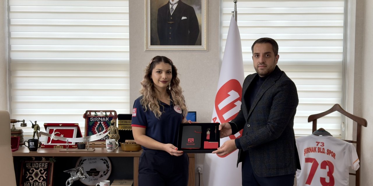 Şırnak 112 Acil Çağrı Merkezi’nde Örnek Personel Gübsenur Karatepe’ye Başarı Ödülü