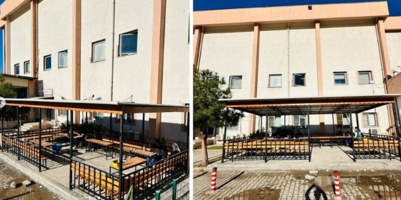 Silopi’de Örnek İş Birliği: Öğrencilerden Hastaneye Konfor Katan Çardaklar