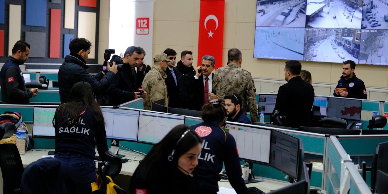 Karla Mücadele Çalışmaları 112 Acil Çağrı Merkezi Üzerinden Koordine Ediliyor