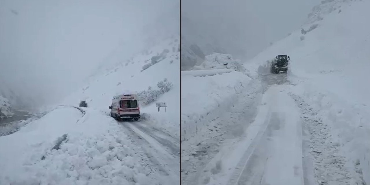 Hakkari’de rahatsızlanan bebek için çığlar aşıldı