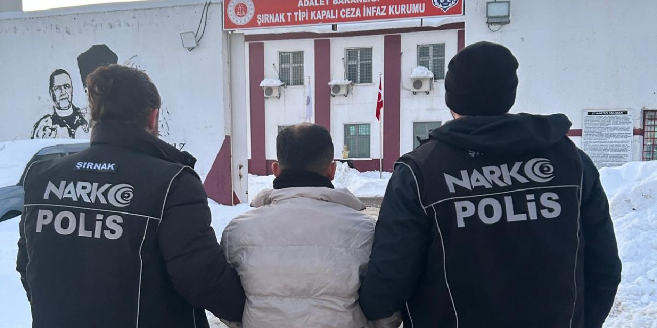 Şırnak’ta uyuşturucu ticareti yapan şahıs yakalanarak cezaevine teslim edildi