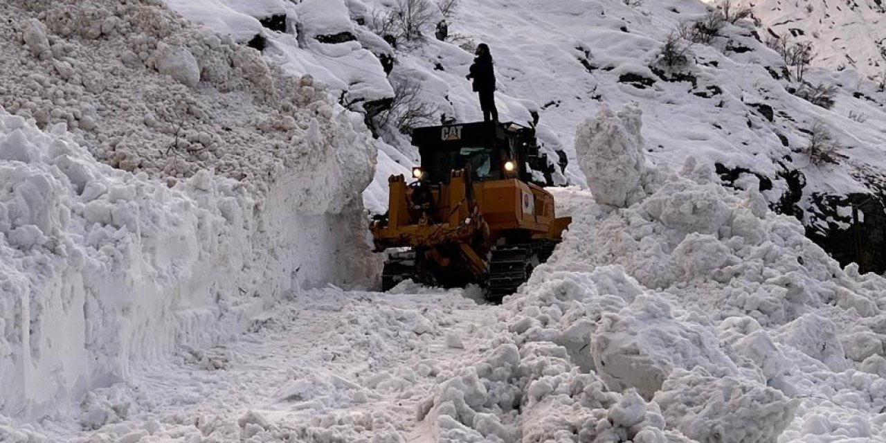 Şırnak'ta çığ düşmesi sonucu kapanan yol ulaşıma açıldı