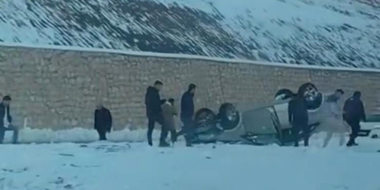 Siirt'te takla atan otomobilin sürücüsü yaralandı