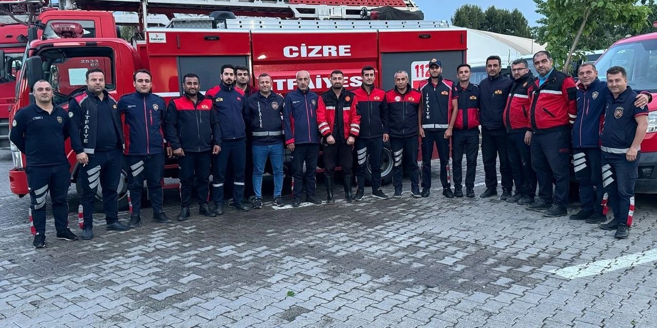 Cizre İtfaiyesi 2025’te Rekor Müdahaleye İmza Attı