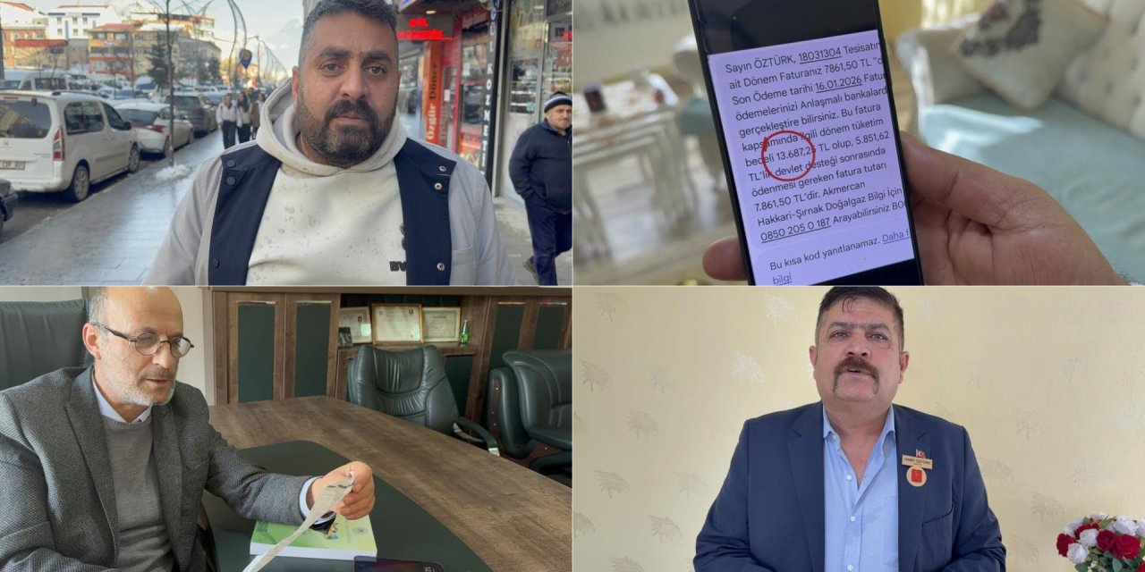 Hakkari'de yüksek doğal gaz faturalarına vatandaşlar tepki gösterdi