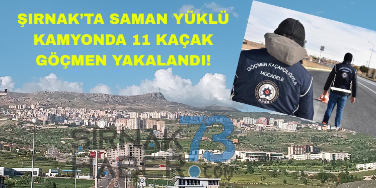 Şırnak’ta Saman Yüklü Kamyonda 11 Kaçak Göçmen Yakalandı: 2 Kişi Tutuklandı