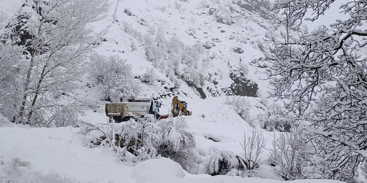 Beytüşşebap'ta Köy Yollarında Karla Mücadele Aralıksız Devam Ediyor