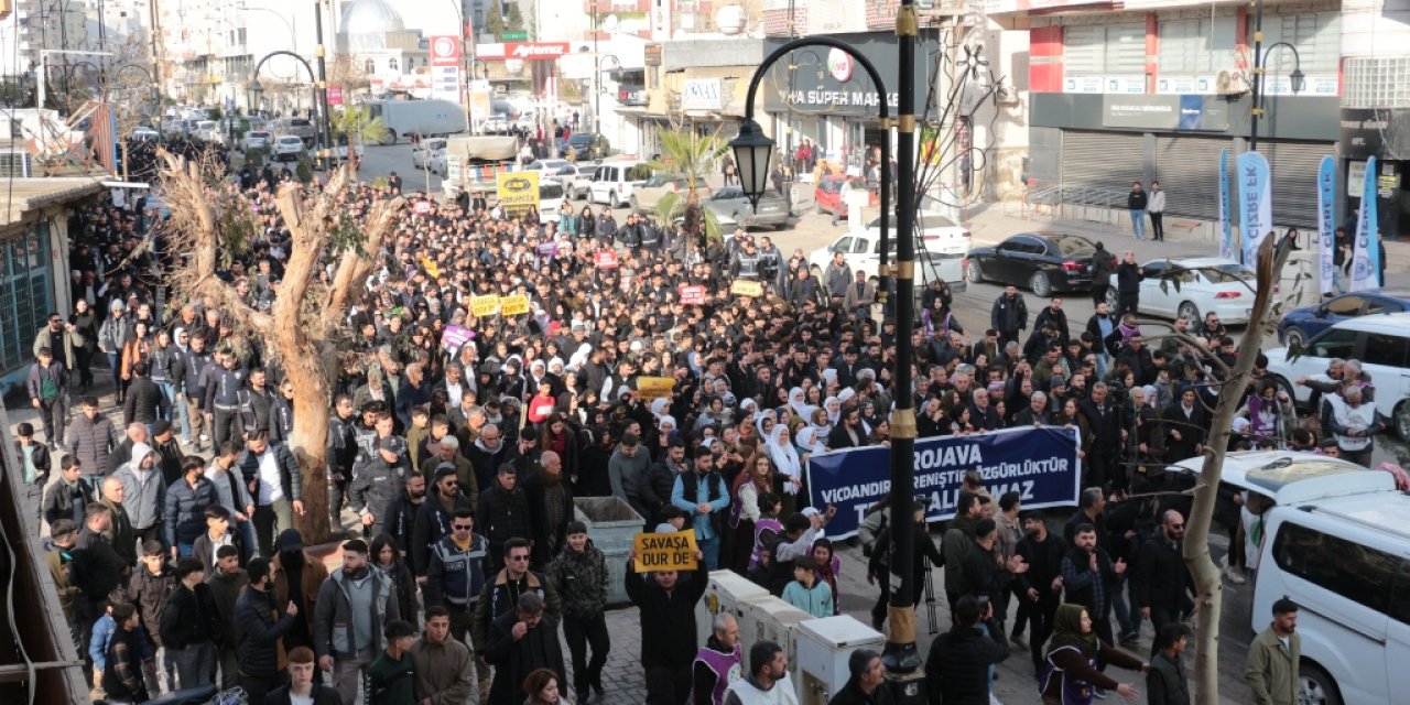 Silopi’de Suriye Gündemiyle Yürüyüş ve Basın Açıklaması