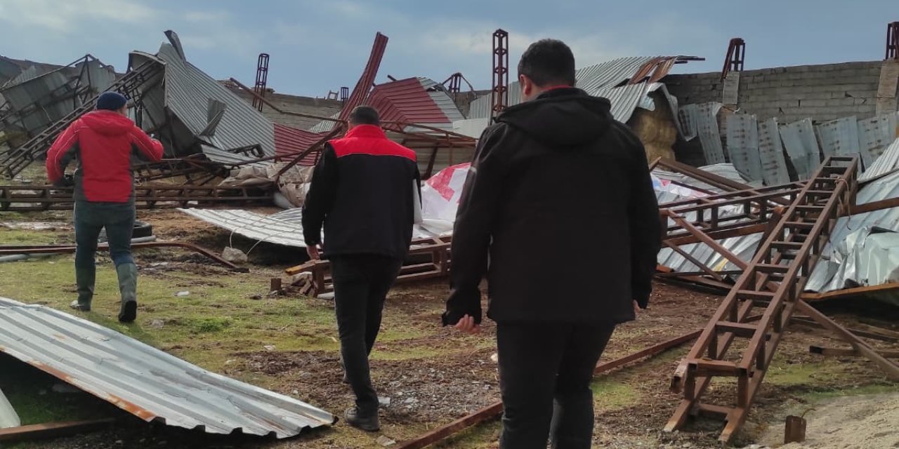 Şırnak’ta Olumsuz Hava Şartları Büyükbaş Çiftliğinde Hasara Yol Açtı