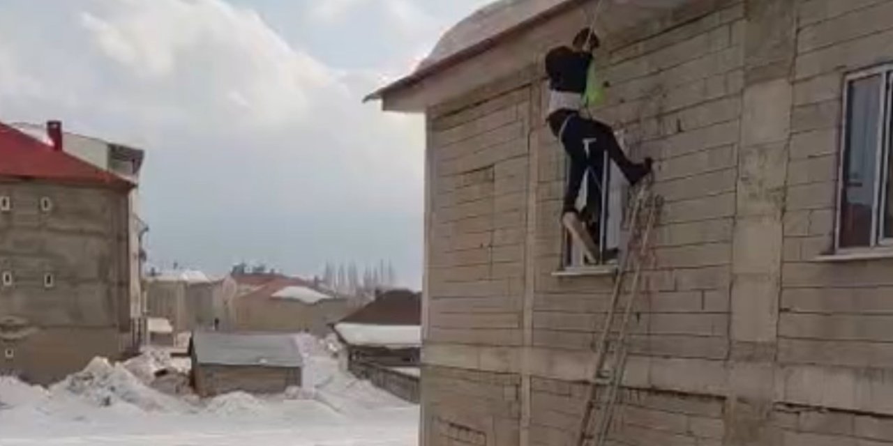 Yüksekova’da korkutan anlar! Tedbiri hayatını kurtardı