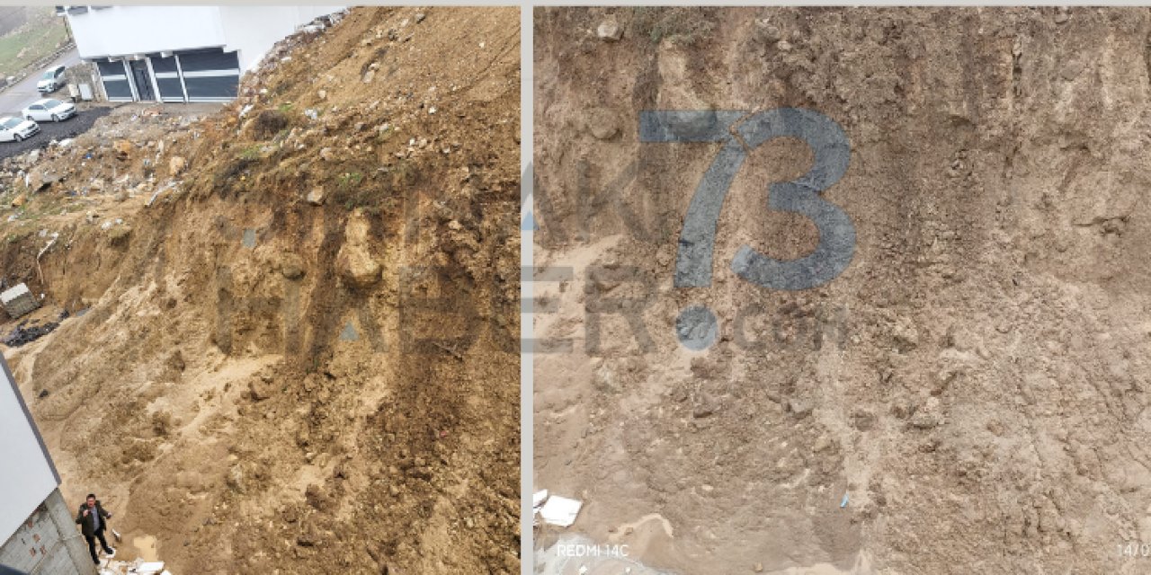 Şırnak'ta İnşaat Alanında Toprak Kayması