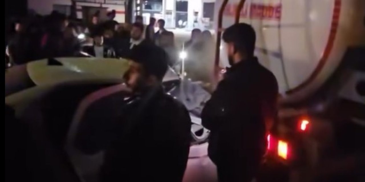 Silopi’de Otomobil Tankere Arkadan Çarptı:1 Ağır Yaralı