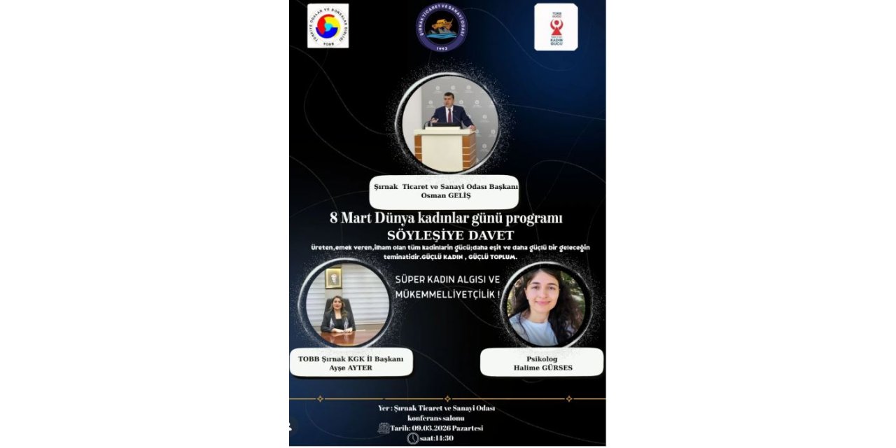 Şırnak’ta 8 Mart’a Özel “Süper Kadın Algısı ve Mükemmeliyetçilik” Söyleşisi