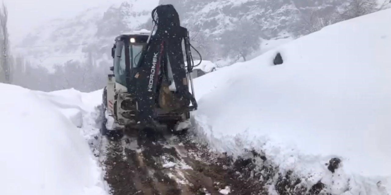 Şırnak’ta Kar Yolları Kapattı