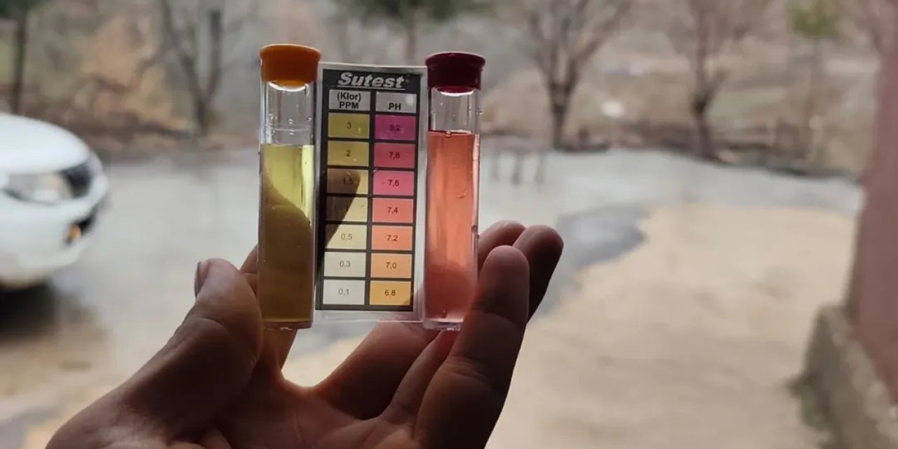 Uludere’de sel sonrası su klorlama çalışması başlatıldı