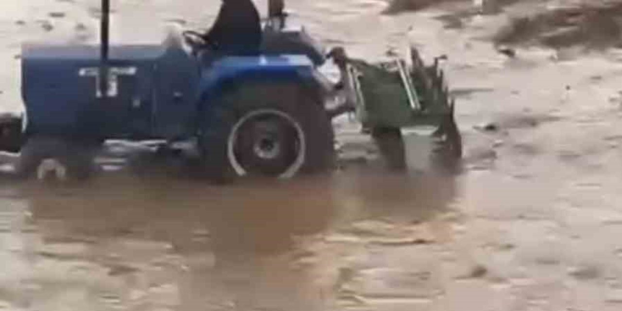 Nusaybin-Cizre yolunda su taşkınları yaşandı