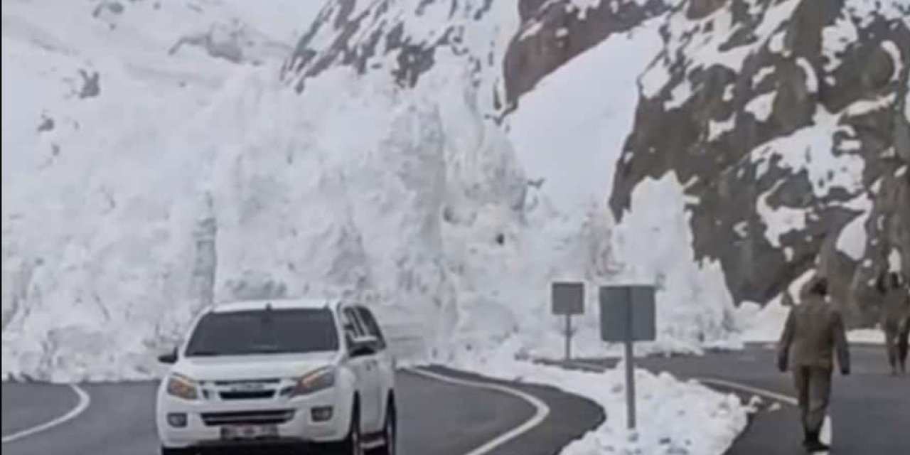 Van-Hakkari karayoluna çığ düştü