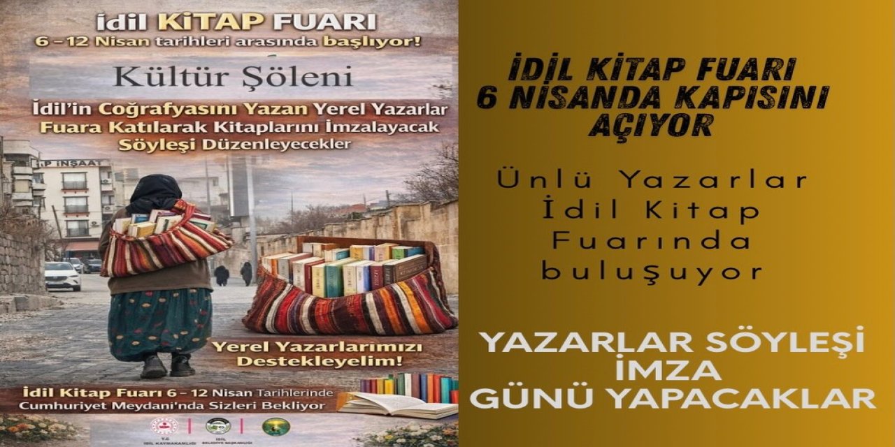 İdil’de kitap şöleni başlıyor: 6 gün boyunca yazarlar ve yayınevleri buluşacak