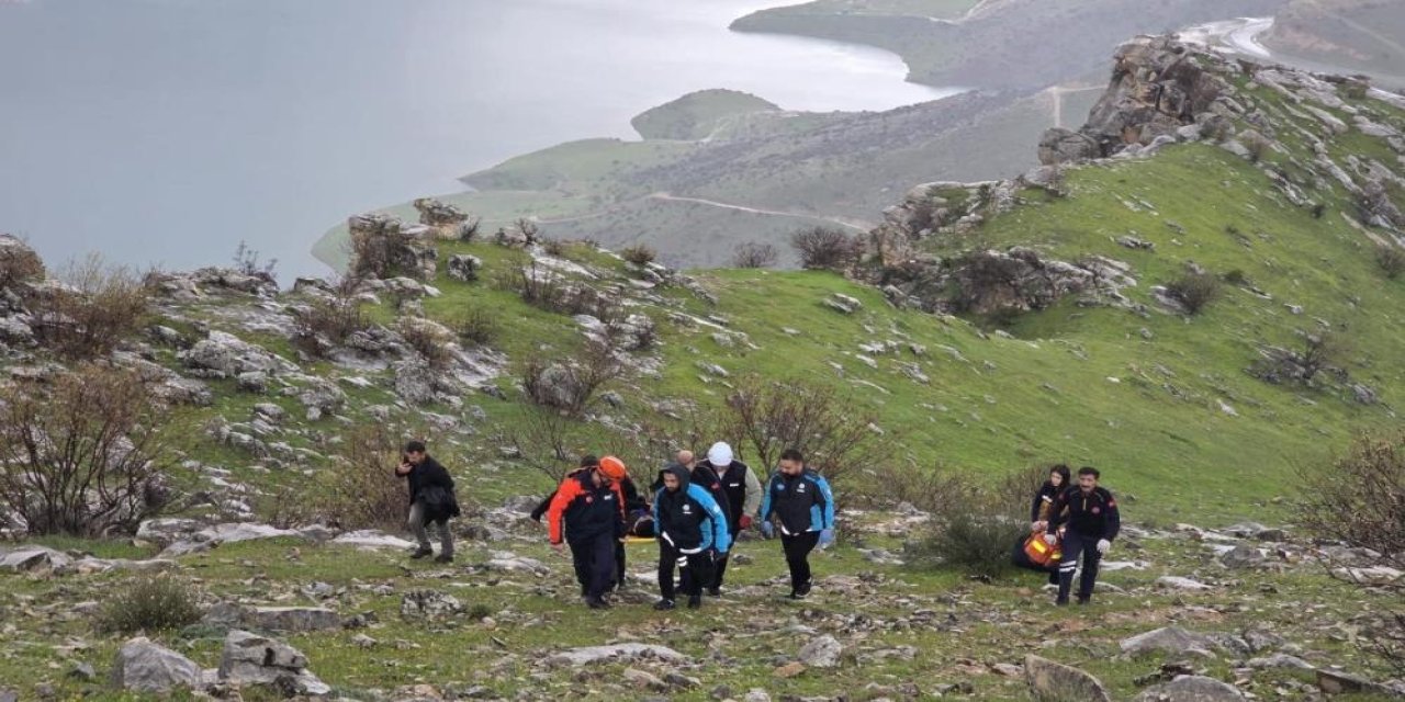 Siirt'te atıyla birlikte kayalıklardan düşen genç ağır yaralandı