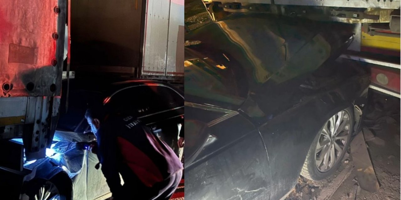 Cizre’de İki Tırın Arasında Sıkışan Otomobilden Yaralı Kurtarıldı