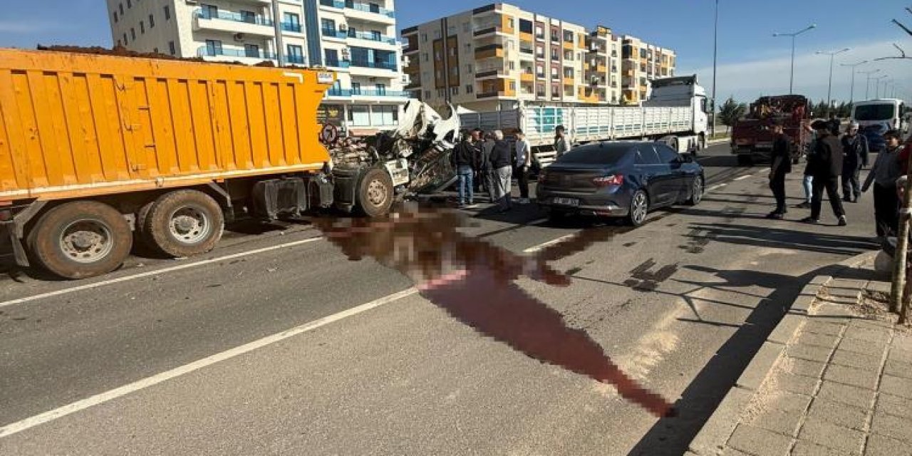 Midyat-Nusaybin yolunda kamyon ile tır çarpıştı: 1 kişi ağır yaralandı
