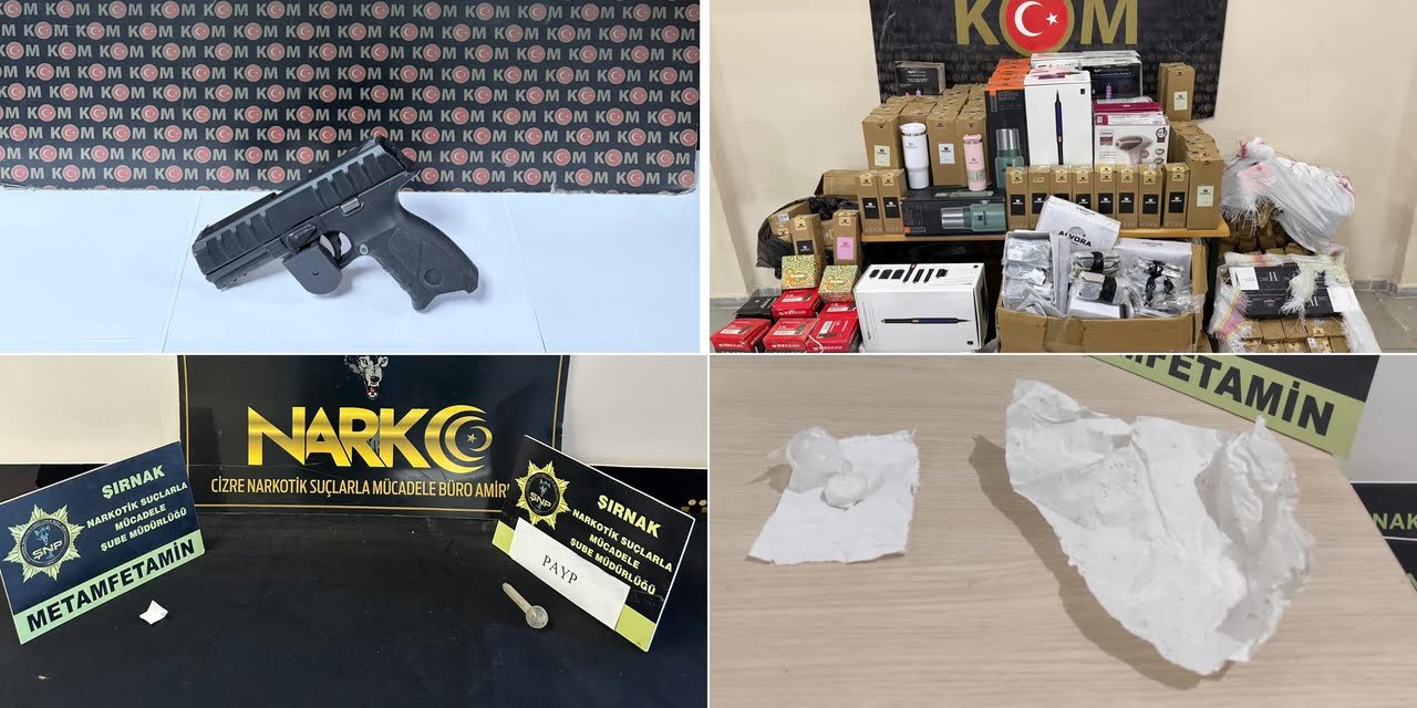Şırnak’ta kaçakçılık ve uyuşturucu operasyonu: 5 kişi tutuklandı