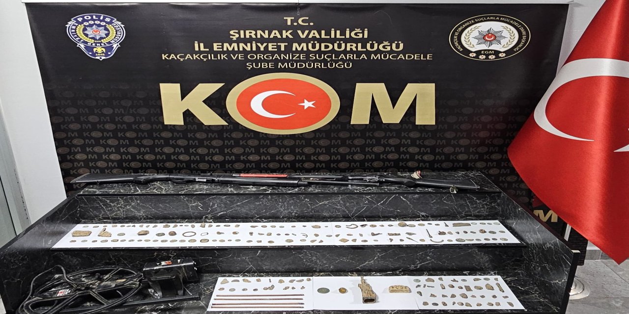 Şırnak’ta Tarihi Eser Operasyonu: 180 Parça Ele Geçirildi