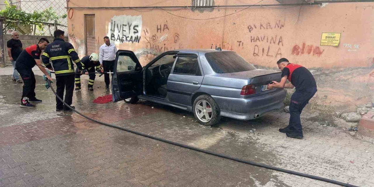 Park Halindeki Otomobil Alev Aldı