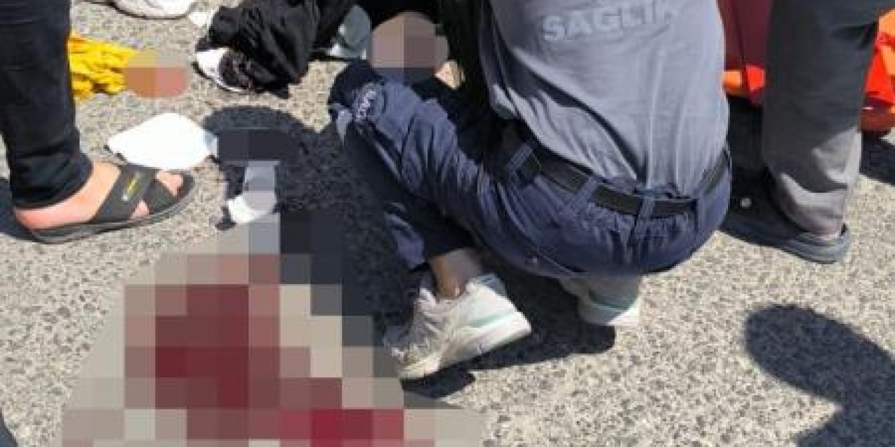Motosikletten düşen kadın ağır yaralandı