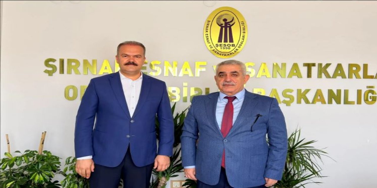 GTİ Habur Müdürü Şahin’den ŞESOB Başkanı Haşimoğlu’na Hayırlı Olsun Ziyareti