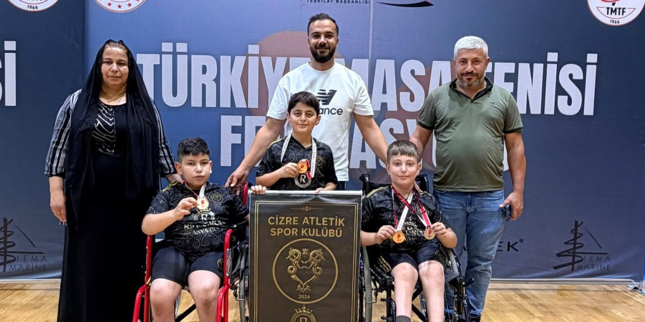 Cizreli Engelli Masa Tenisçilerden Türkiye Şampiyonası’nda Büyük Başarı