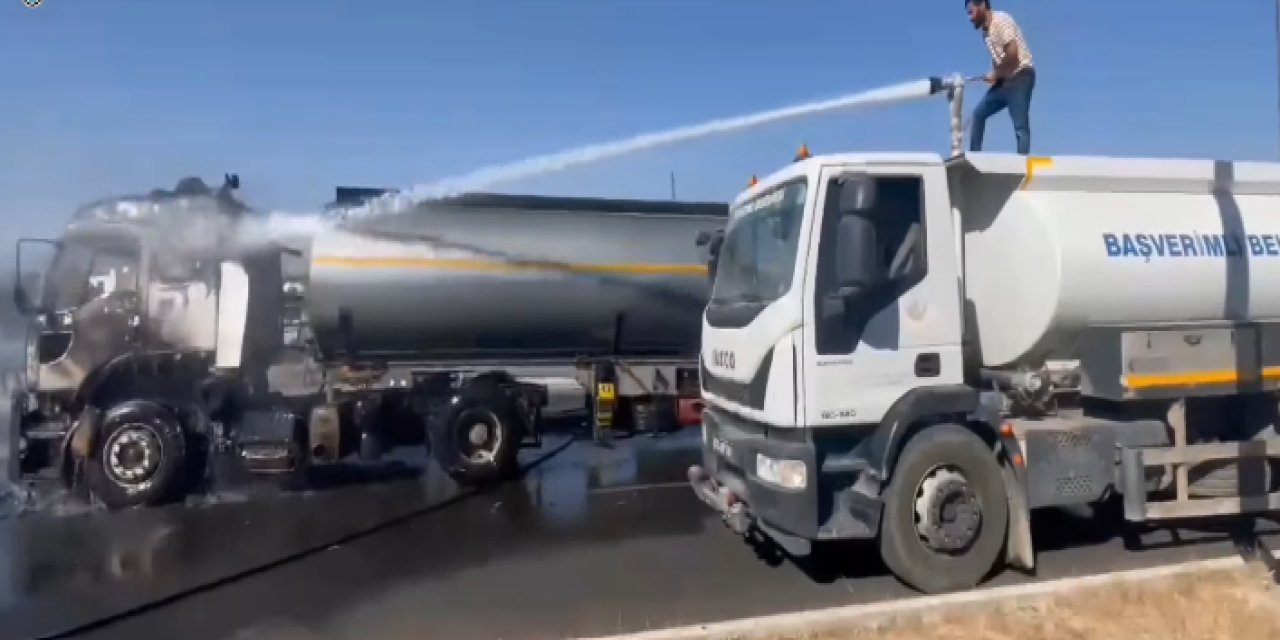 İpekyolu'nda Facianın Eşiğinden Dönüldü! Tanker Yakıt Deposu Patladı