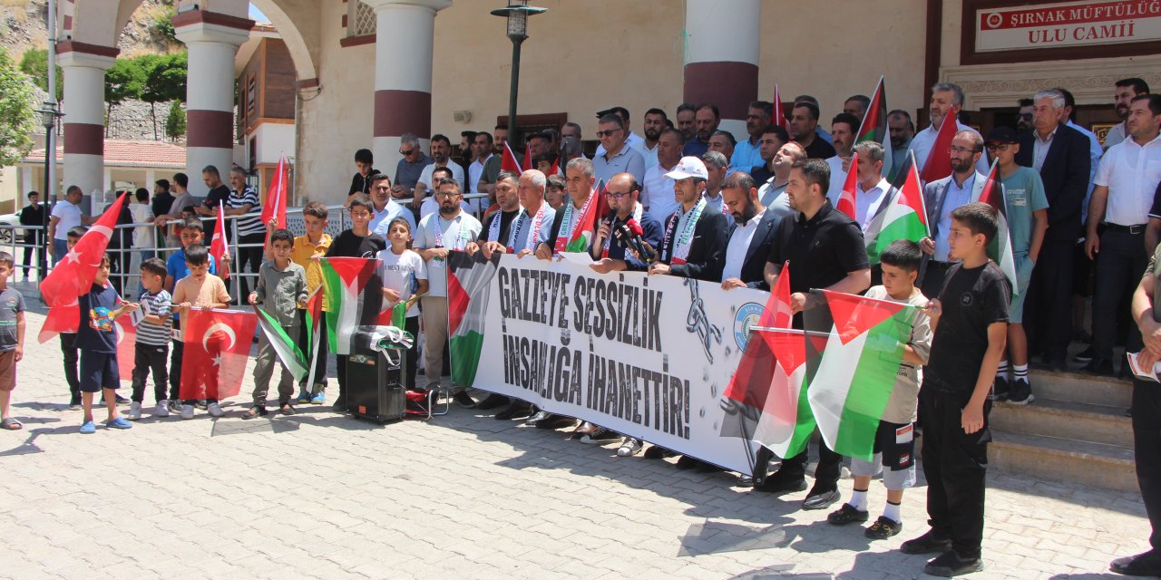 Şırnak'ta Gazze'nin 1000'üncü günü için basın açıklaması