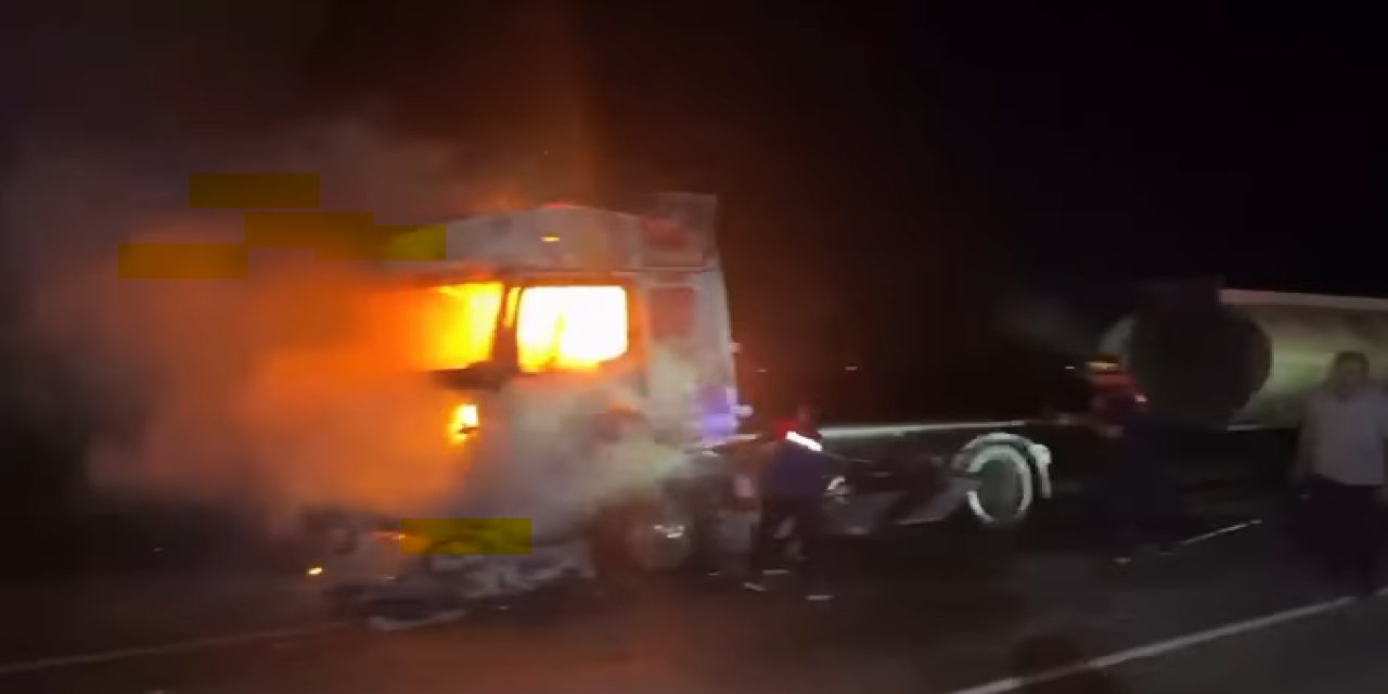 İdil’de Trafik Kazası Sonrası Çıkan Yangın Korkuttu: İtfaiye Faciayı Önledi