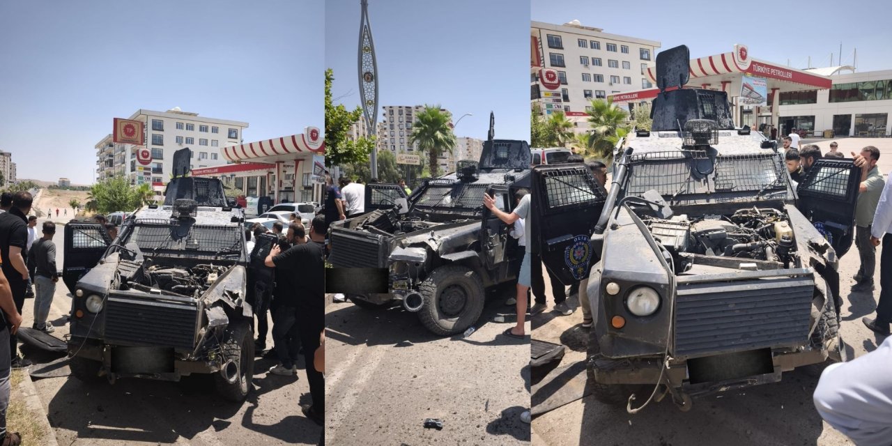 Cizre'de Polis Aracı Kaza Yaptı: 2 Polis Memuru Yaralandı