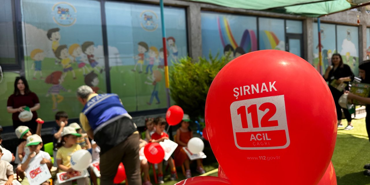 Şırnak'ta çocuklara 112 Acil Çağrı Merkezi tanıtımı yapıldı