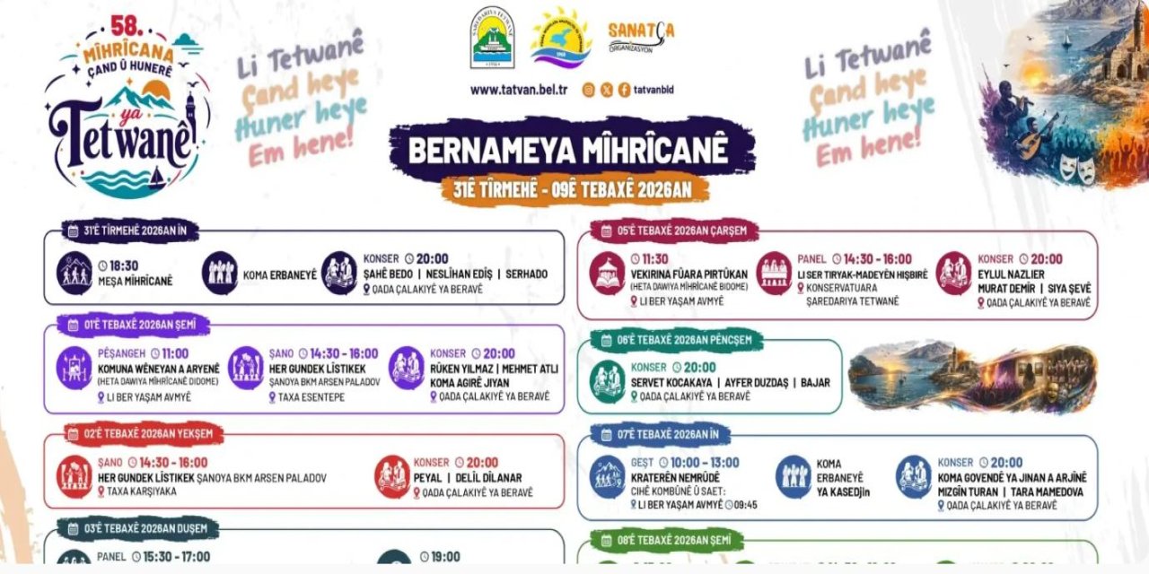 Tatvan Festivalinin programı belli oldu: İşte katılacak sanatçıların tam listesi