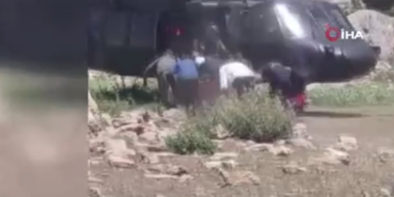 Şırnak'ta Yaylada Baygın Halde Mahsur Kalan Kadın İçin Helikopter Destekli Kurtarma Operasyonu