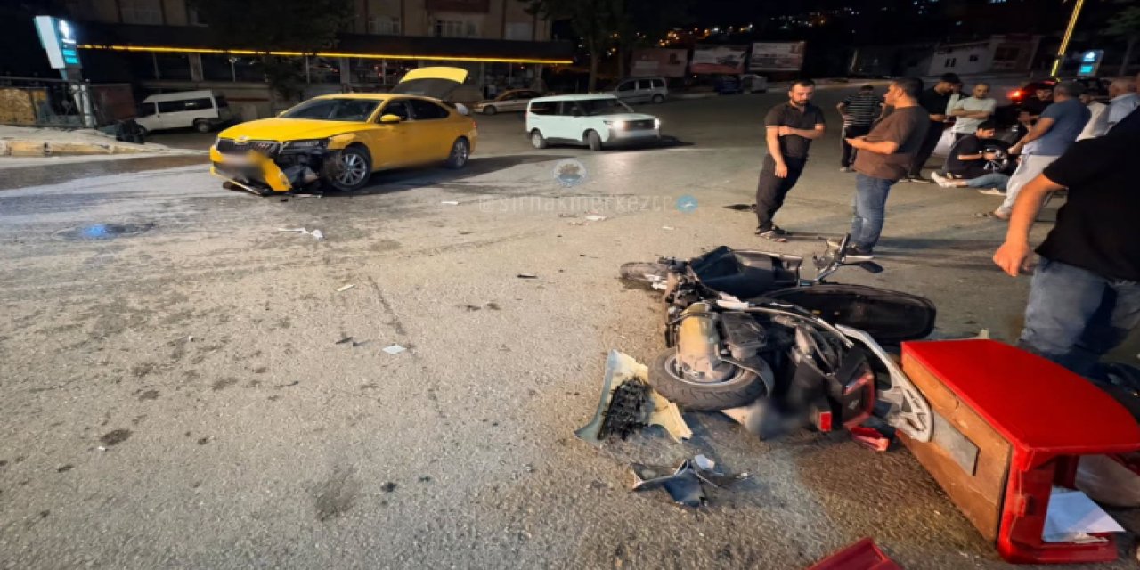 Şırnak’ta Taksi ile Motokurye Çarpıştı: 1 Yaralı