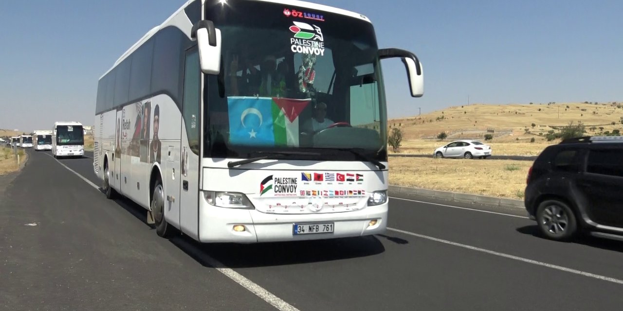 Avrupa'dan yola çıkan yola çıkan "Filistin Konvoyu" Şırnak'a ulaştı