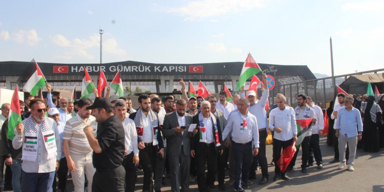 Şırnak’tan Gazze Konvoyu için Habur’a çağrı yapıldı