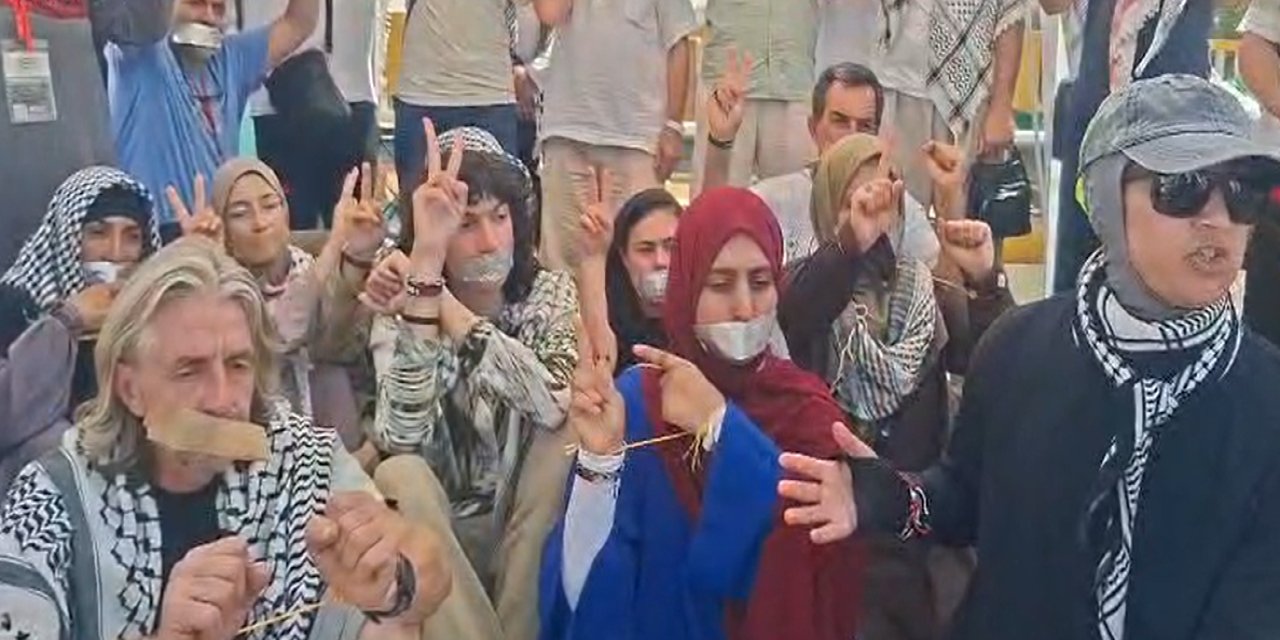 İbrahim Halil Sınır Kapısı’nda Bekletilen Filistin Konvoyu Aktivistlerinden Açlık Grevi