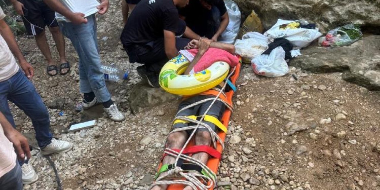 Kızıltepe'de kayalıklardan düşen bir kişi yaralandı